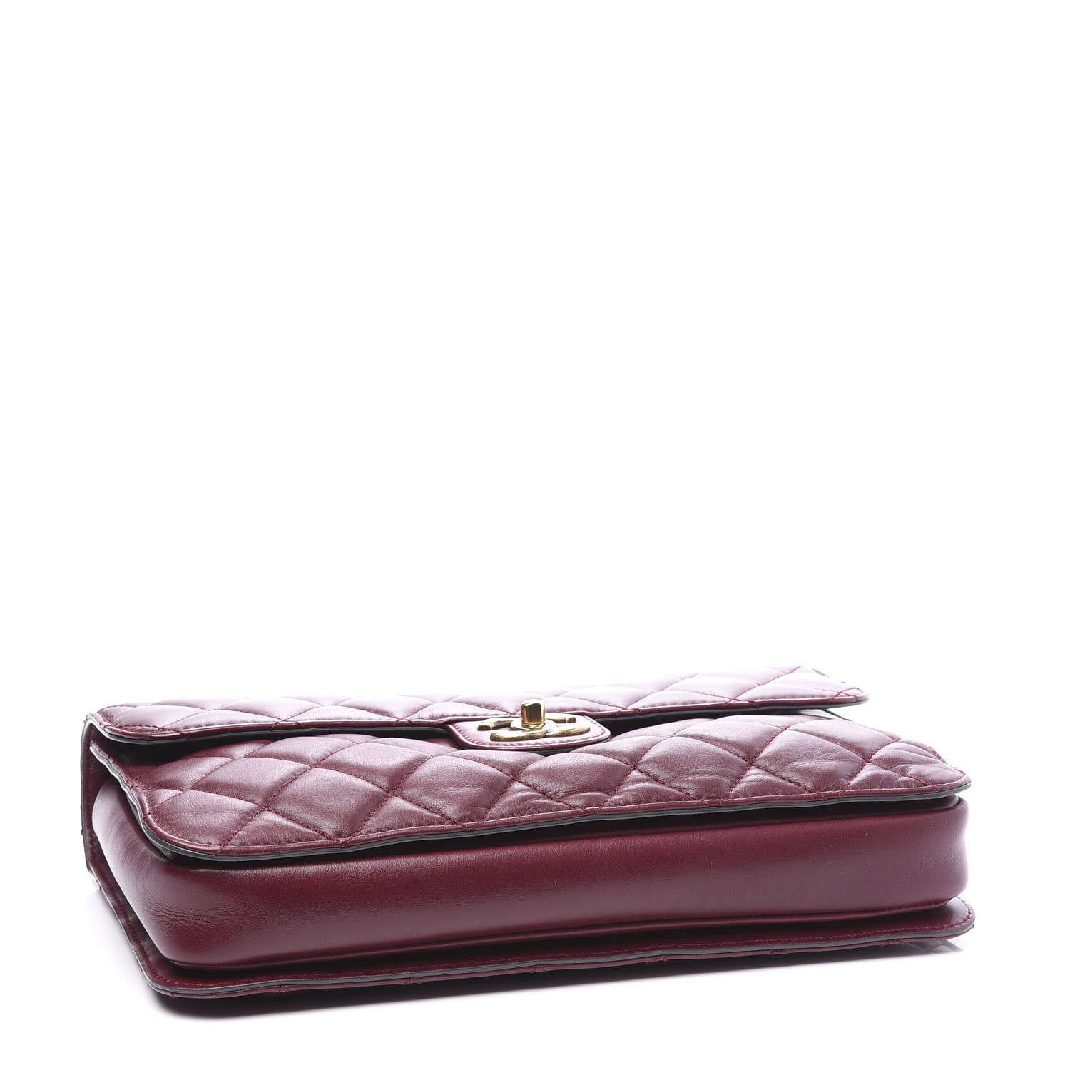 Chanel Calfskin Quilted Large Perfect Edge Flap Burgundy 3 of 11