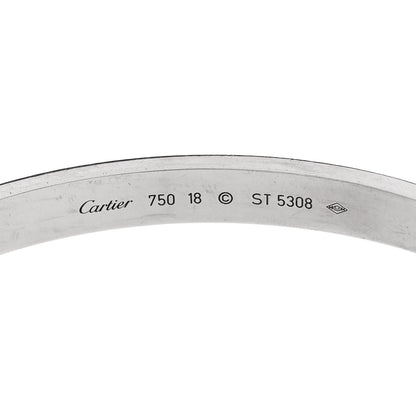 Cartier 18K White Gold LOVE Bracelet 18 5 of 7
