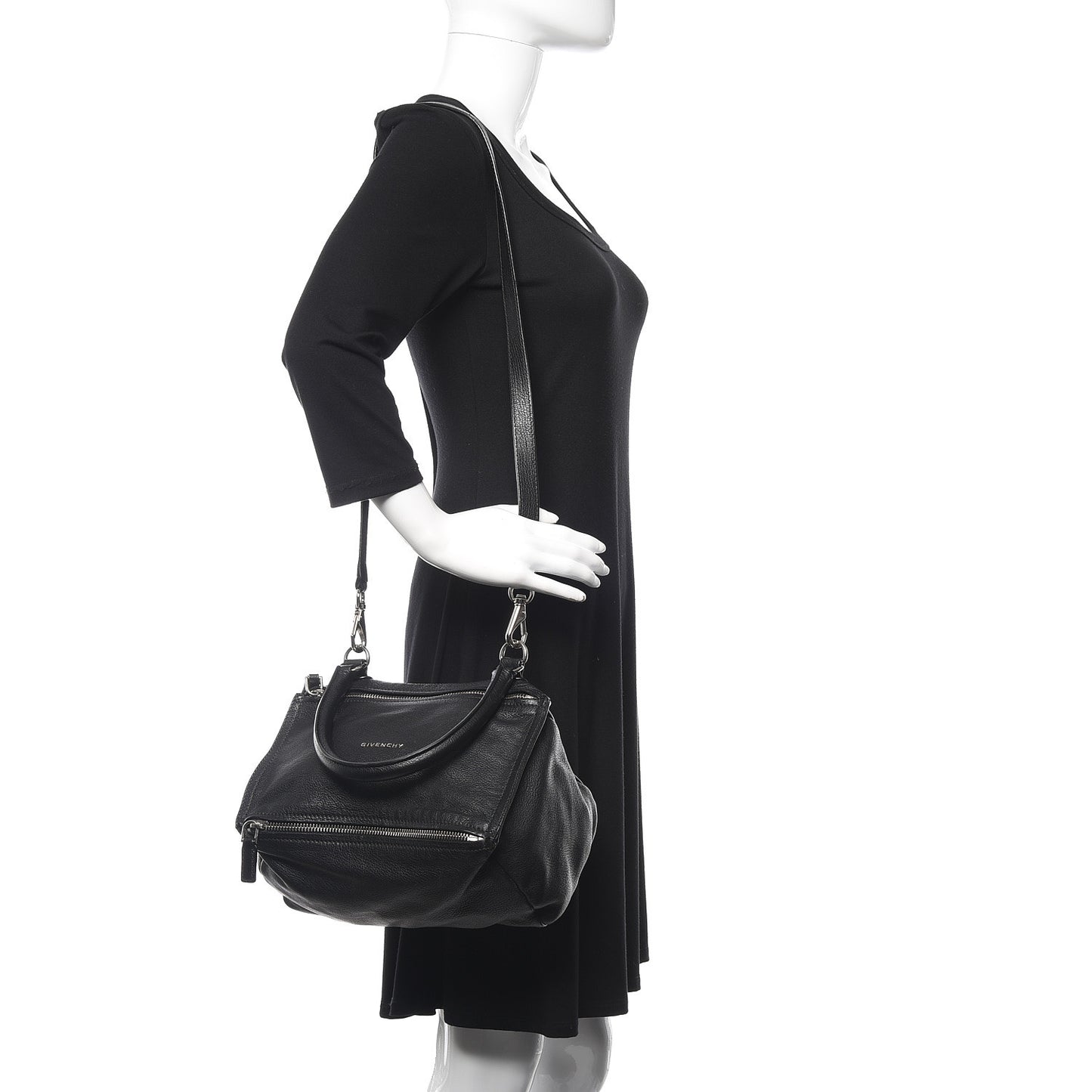 Sugar Goatskin Small Pandora Black