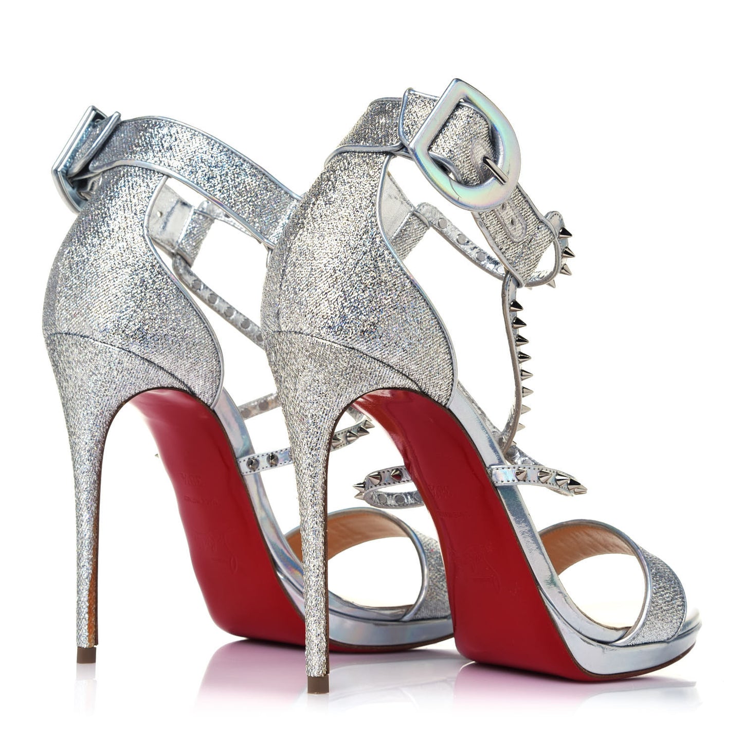 Lurex Specchio Choca Lux Sandals 38.5 Silver