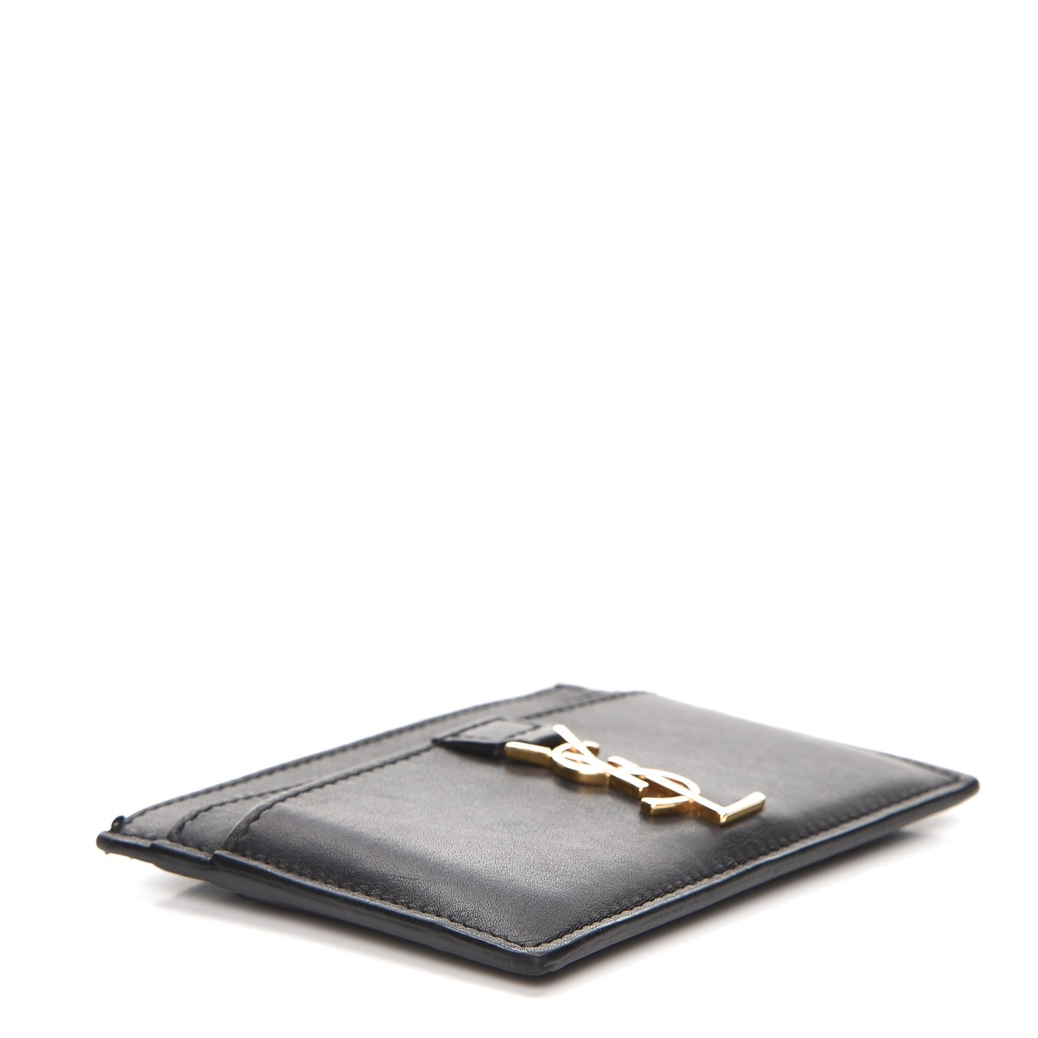 Saint Laurent Calfskin Monogram Card Case Black 4 of 8