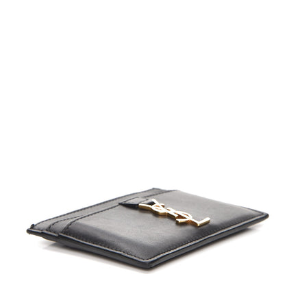 Saint Laurent Calfskin Monogram Card Case Black 4 of 8