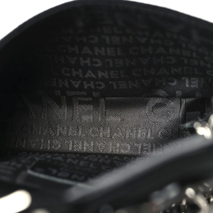 Chanel Satin Square Quilted Lipstick Charm Mini Flap Black 5 of 11
