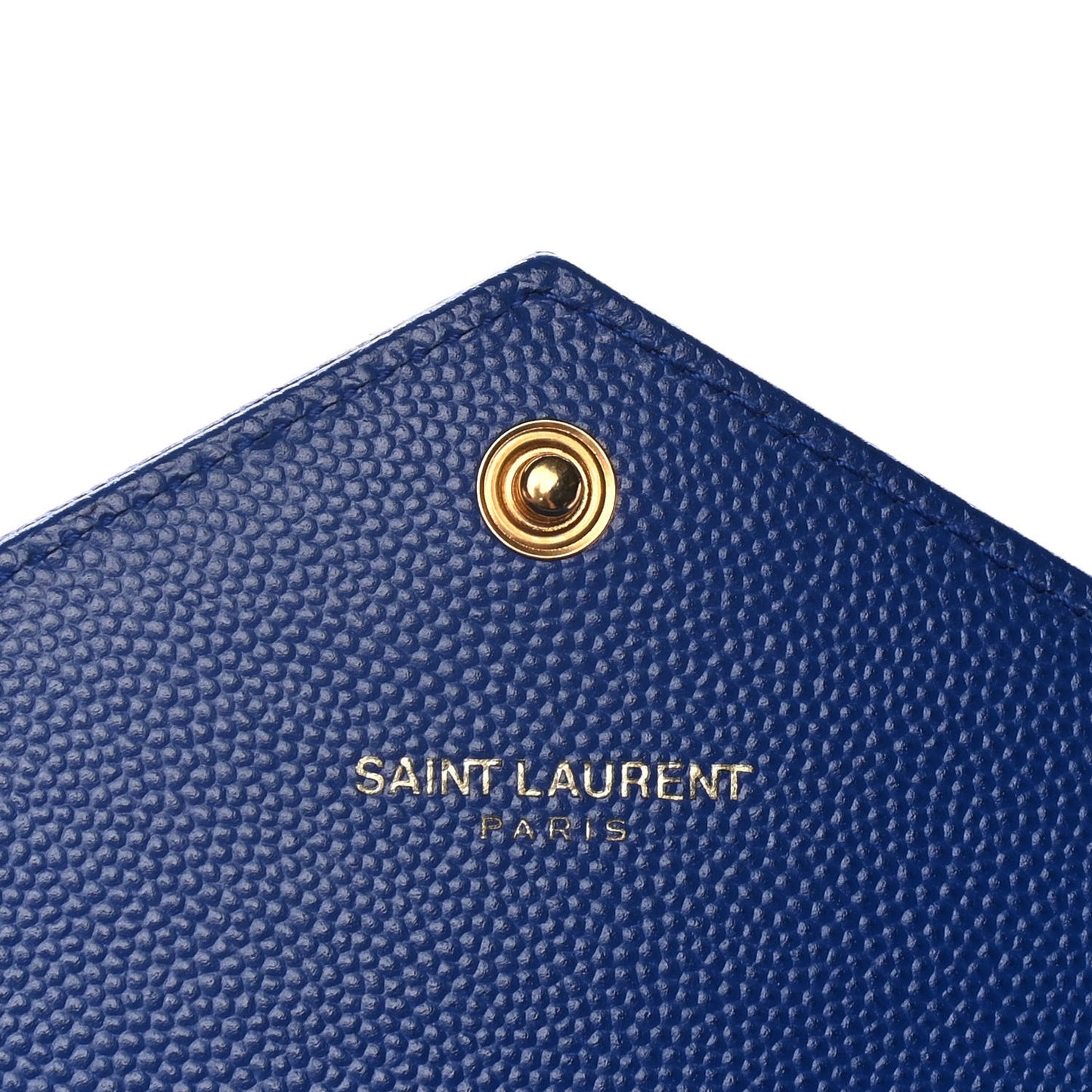 Grain De Poudre Matelasse Chevron Monogram Flap Wallet Royal Blue