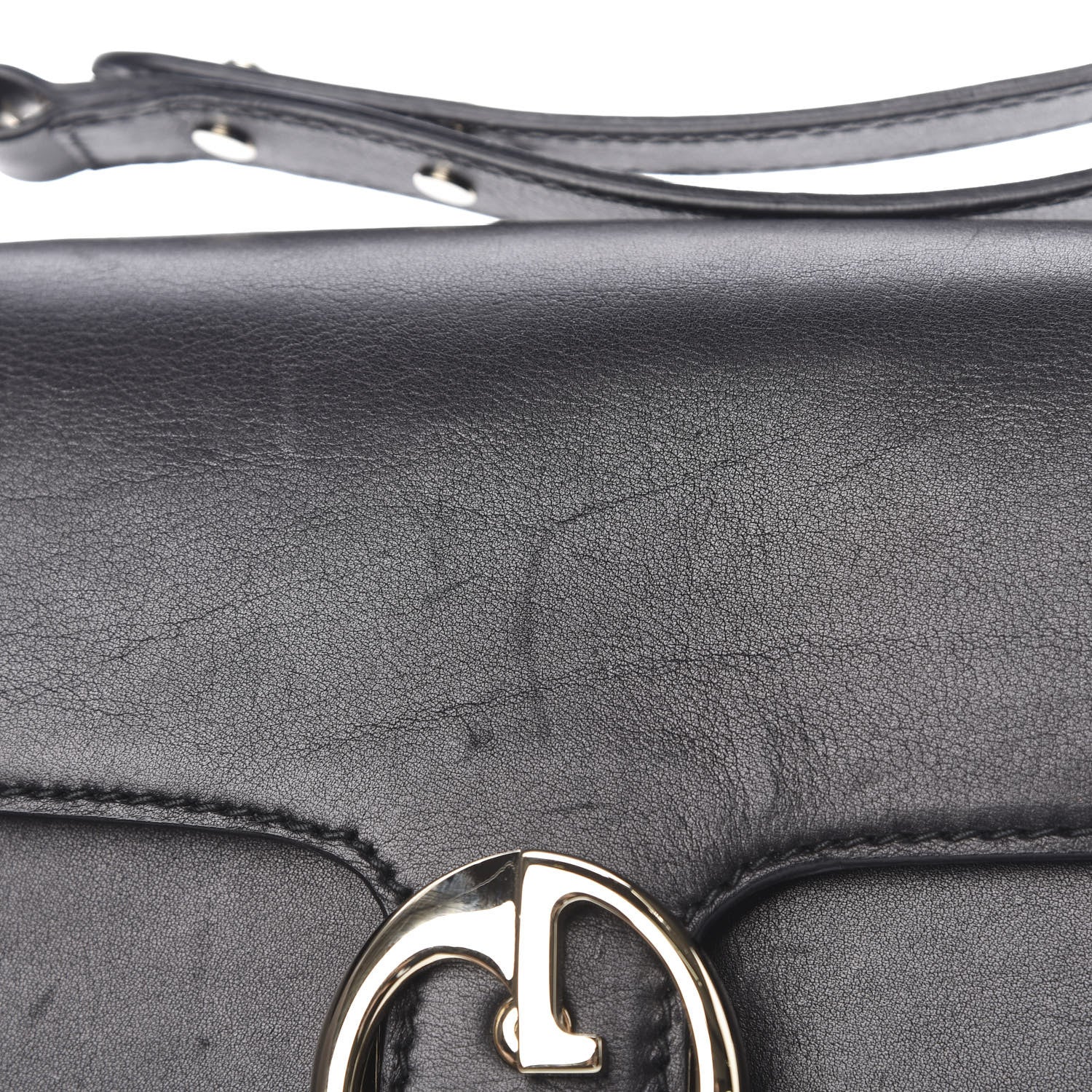 Gucci Calfskin Medium 1973 Shoulder Flap Bag Black 15 of 17
