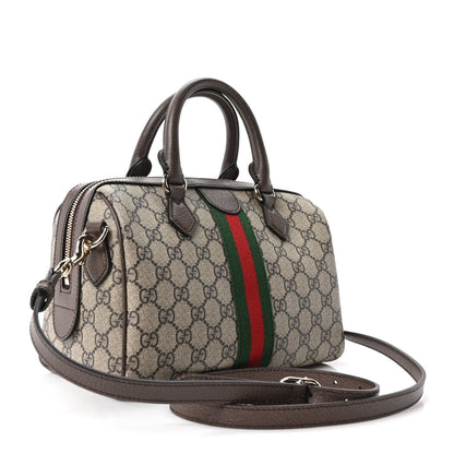 Gucci GG Supreme Monogram Web Medium Ophidia Top Handle Bag Beige Ebony New Acero 3 of 11
