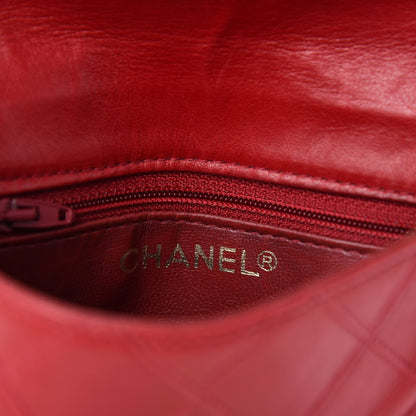 Chanel Calfskin Quilted Flap Waist Belt Bag Red 10 of 12