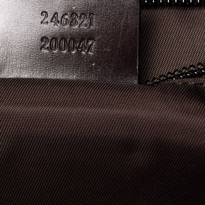 Gucci GG Supreme Monogram Large Interlocking G Double Buckle Backpack Dark Brown 6 of 16