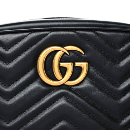 Gucci Calfskin Matelasse Small GG Marmont Chain Shoulder Bag Black 11 of 11