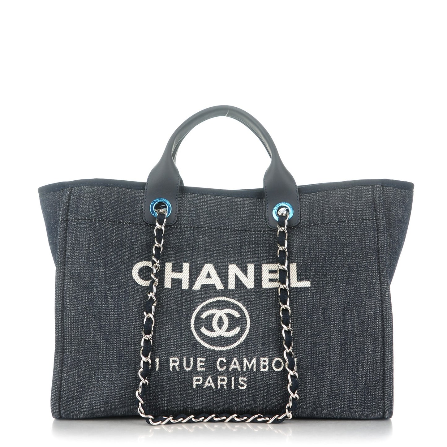 Canvas Large Deauville Tote Dark Blue