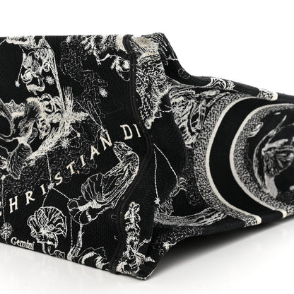 Christian Dior Canvas Embroidered Large Zodiac Toile De Jouy Book Tote Black Multicolor 10 of 10