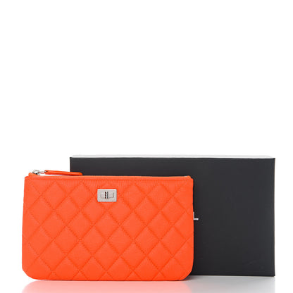 Chanel Goatskin Quilted Medium Reissue Cosmetic Case Orange 7 of 7
