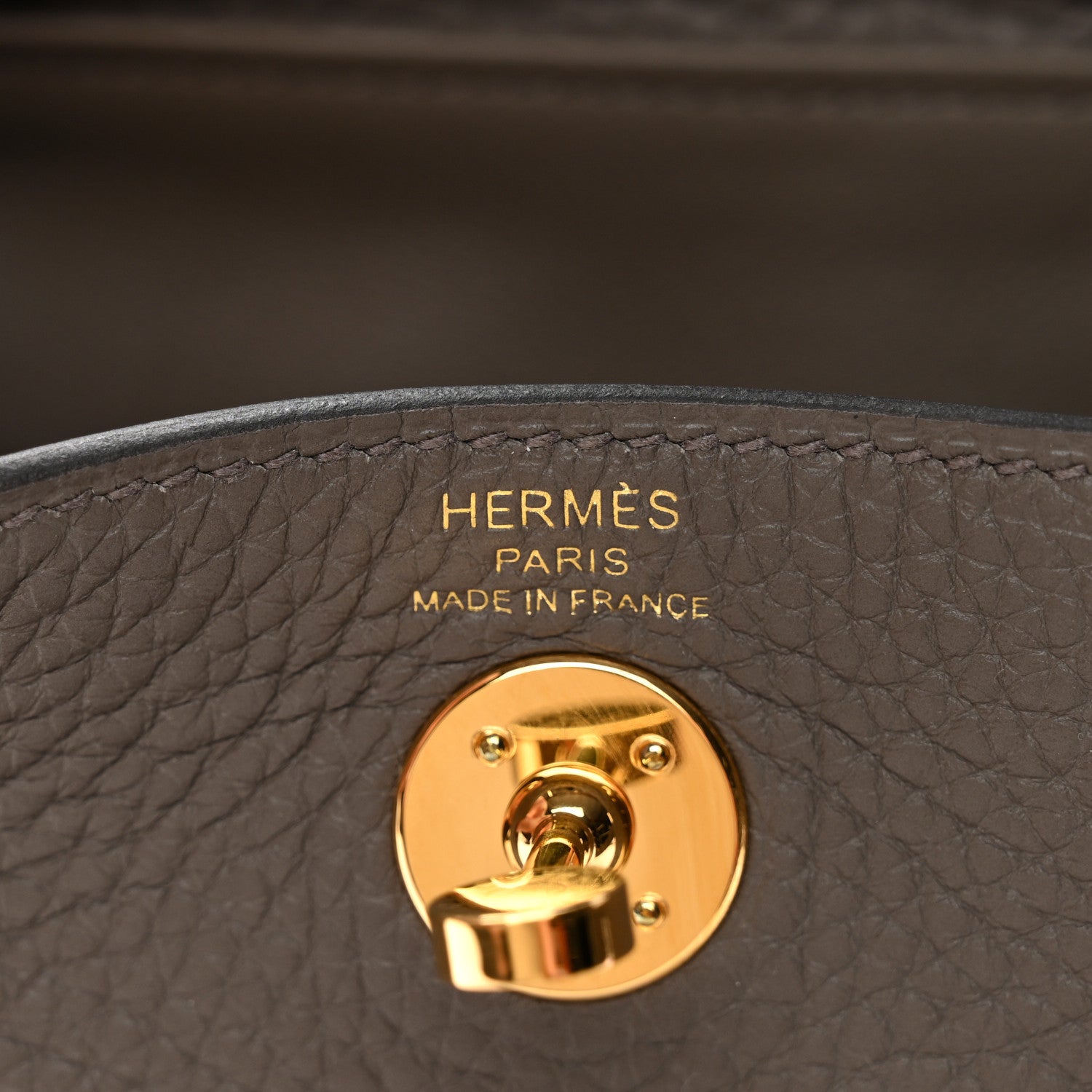 Hermes Taurillon Clemence Mini Lindy 20 Etain 6 of 11