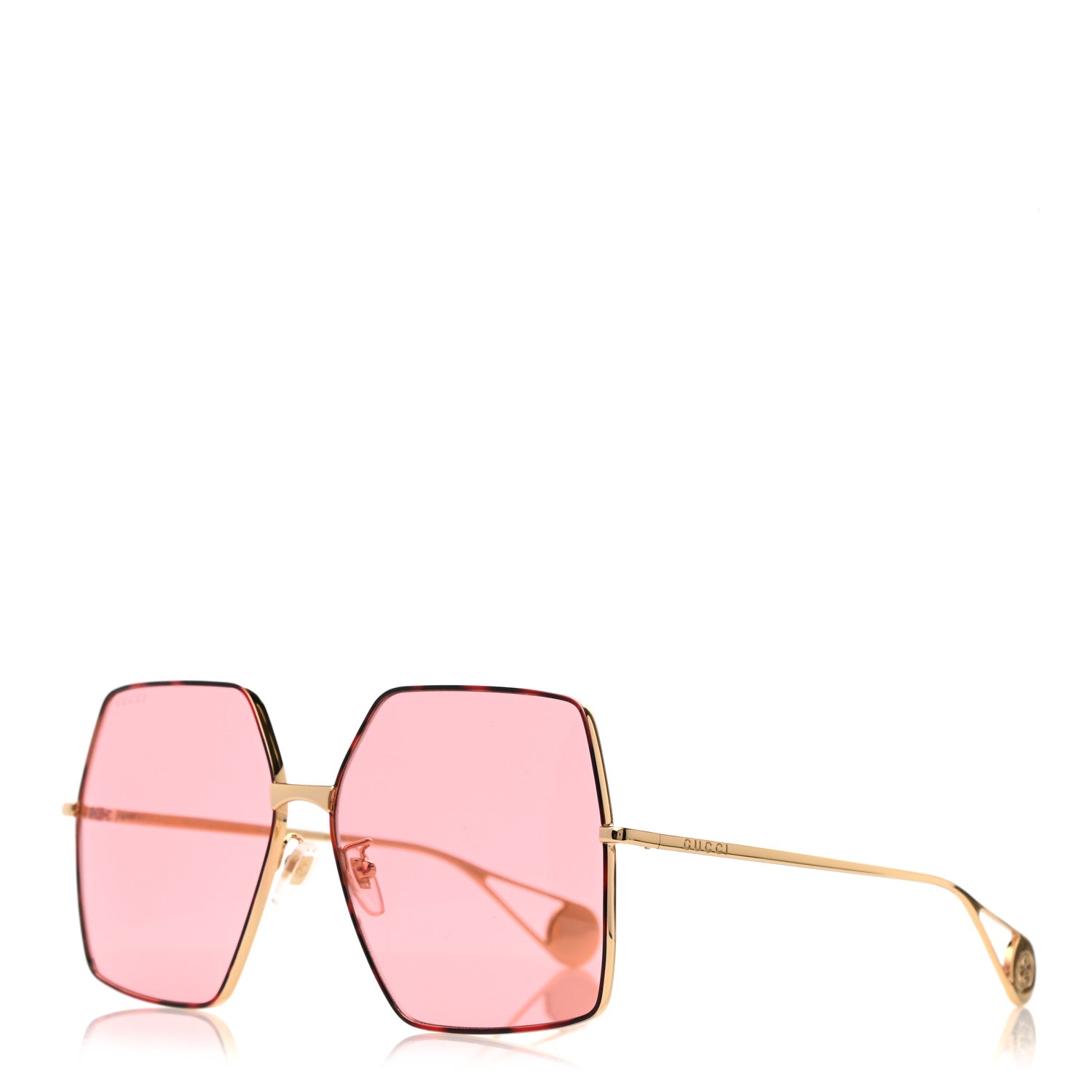 Gucci Square Frame GG0536S Sunglasses Gold 1 of 8
