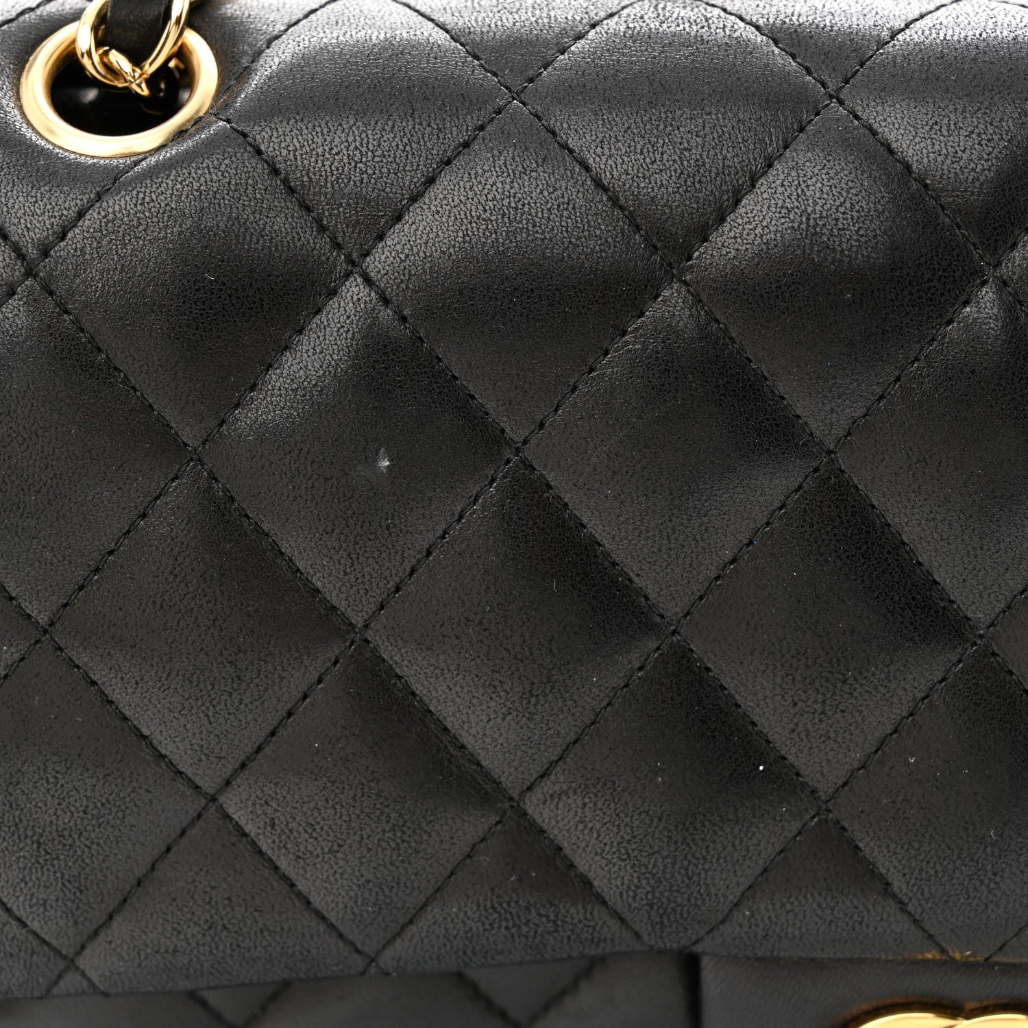 Chanel Lambskin Quilted Medium Double Flap Black 11 of 13