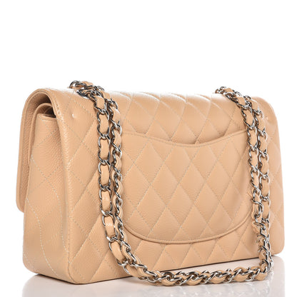 Chanel Caviar Quilted Medium Double Flap Beige Clair 4 of 9