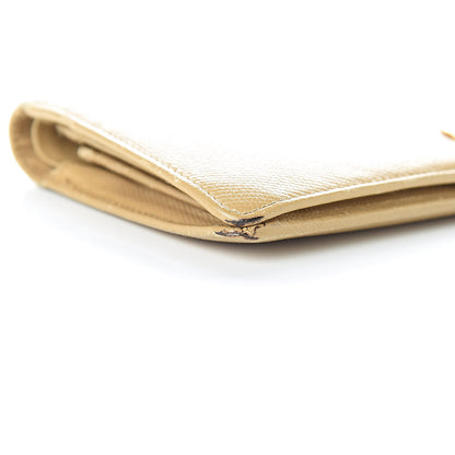 Chanel Grained Calfskin CC Button Yen Wallet Beige 19 of 20