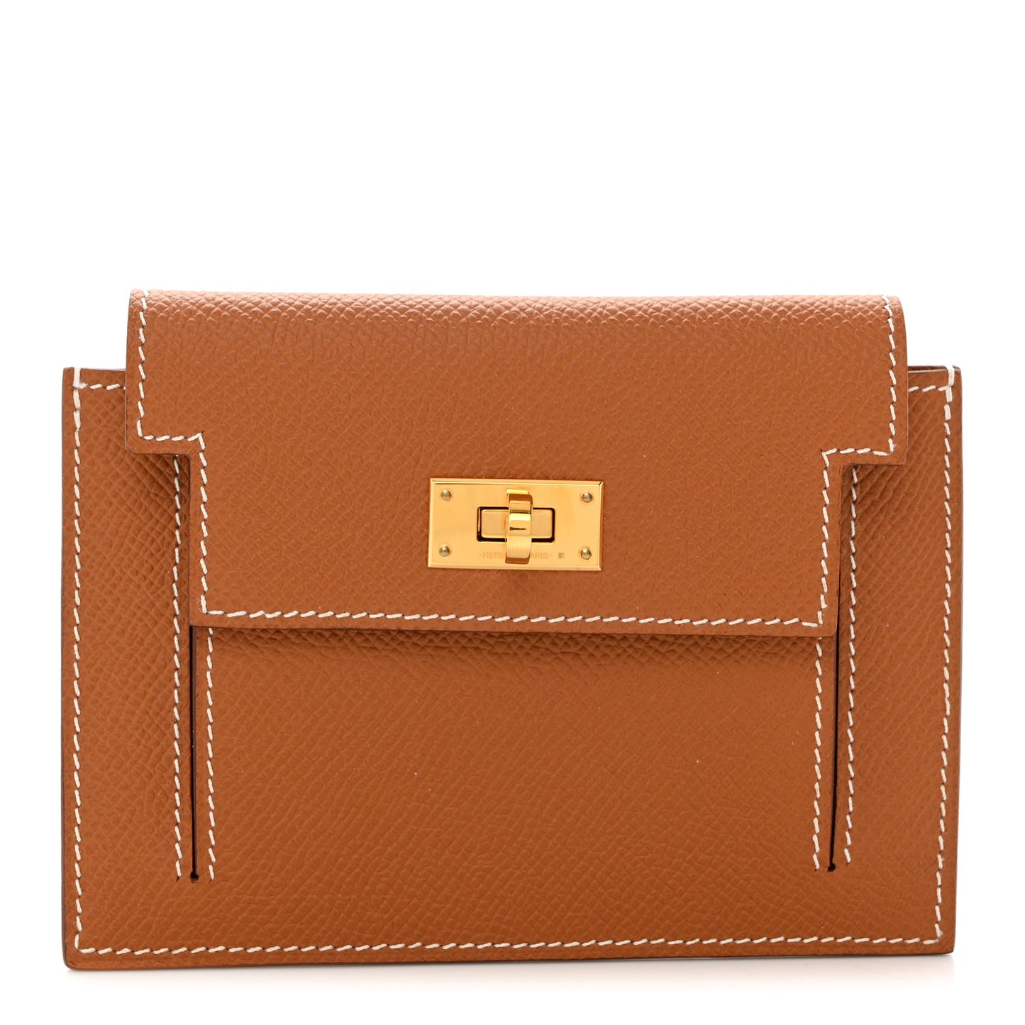 Epsom Kelly Pocket Compact Wallet Gold