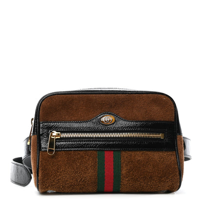 Gucci Suede Small Ophidia Belt Bag 85 34 Brown 1 of 5