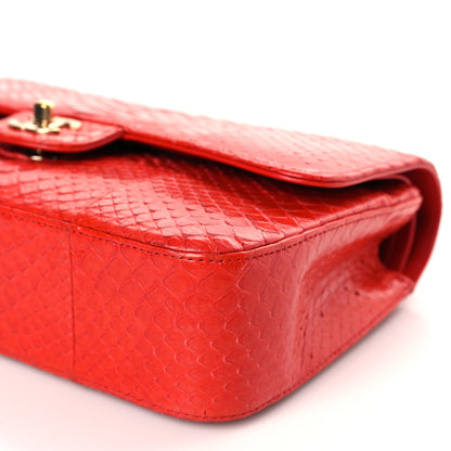 Chanel Snakeskin Medium Double Flap Red 9 of 9