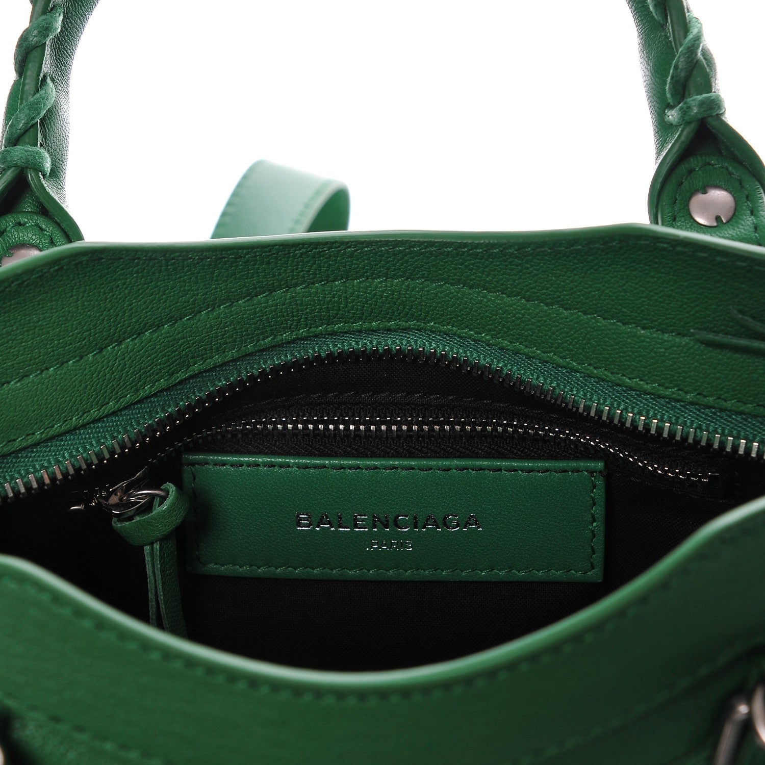 Balenciaga Agneau Silver Metallic Edge Hardware Mini City Vert Emeraude 6 of 7