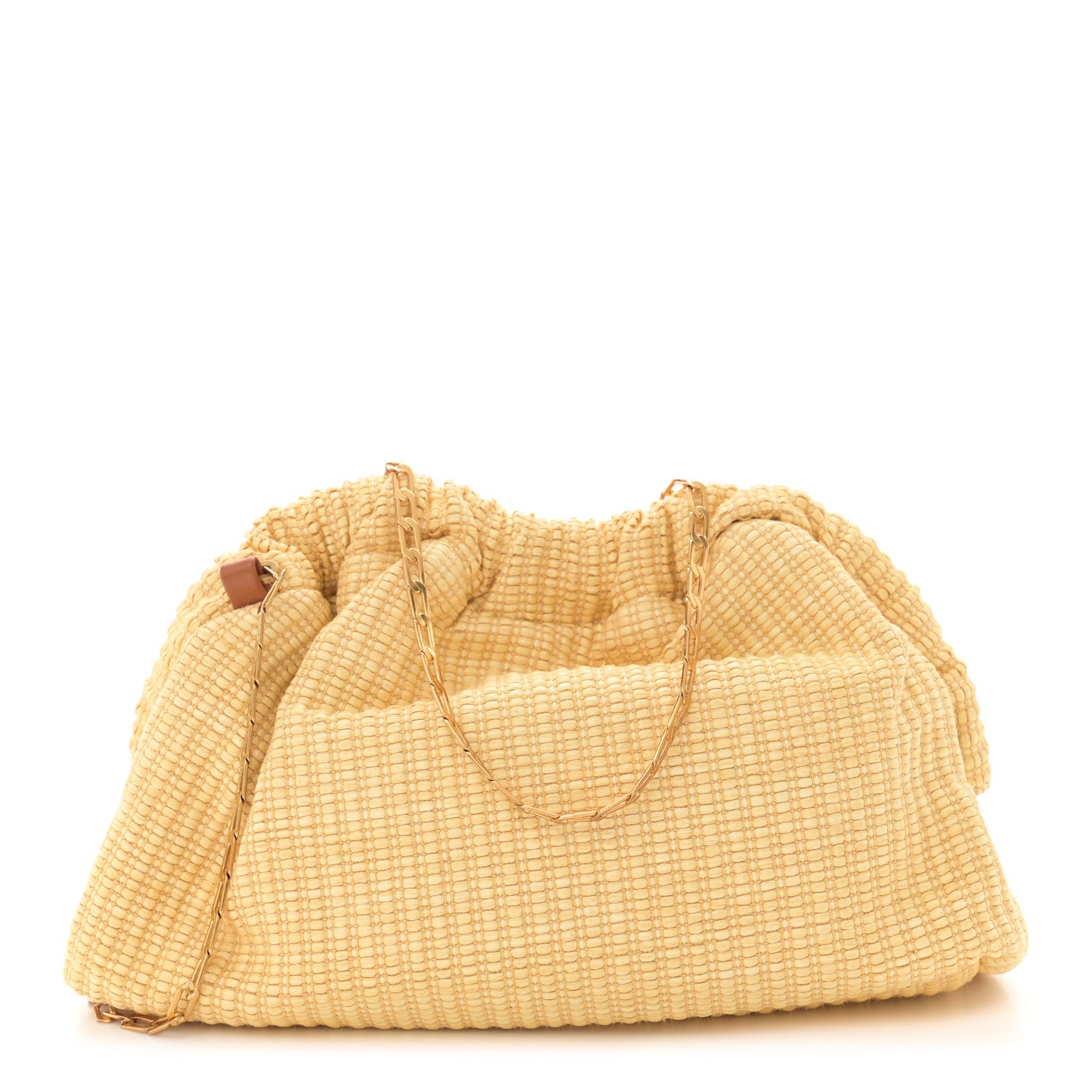 Mansur Gavriel Woven Raffia Mini Cloud Chain Clutch Natural 1 of 9