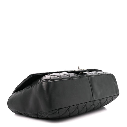 Chanel Lambskin Quilted Jumbo Coco Rain Flap Black 4 of 11