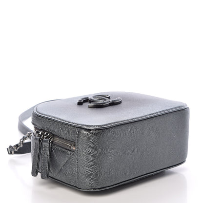 Chanel Metallic Caviar Small Coco Curve Vanity Bag Black Ruthenium 4 of 10
