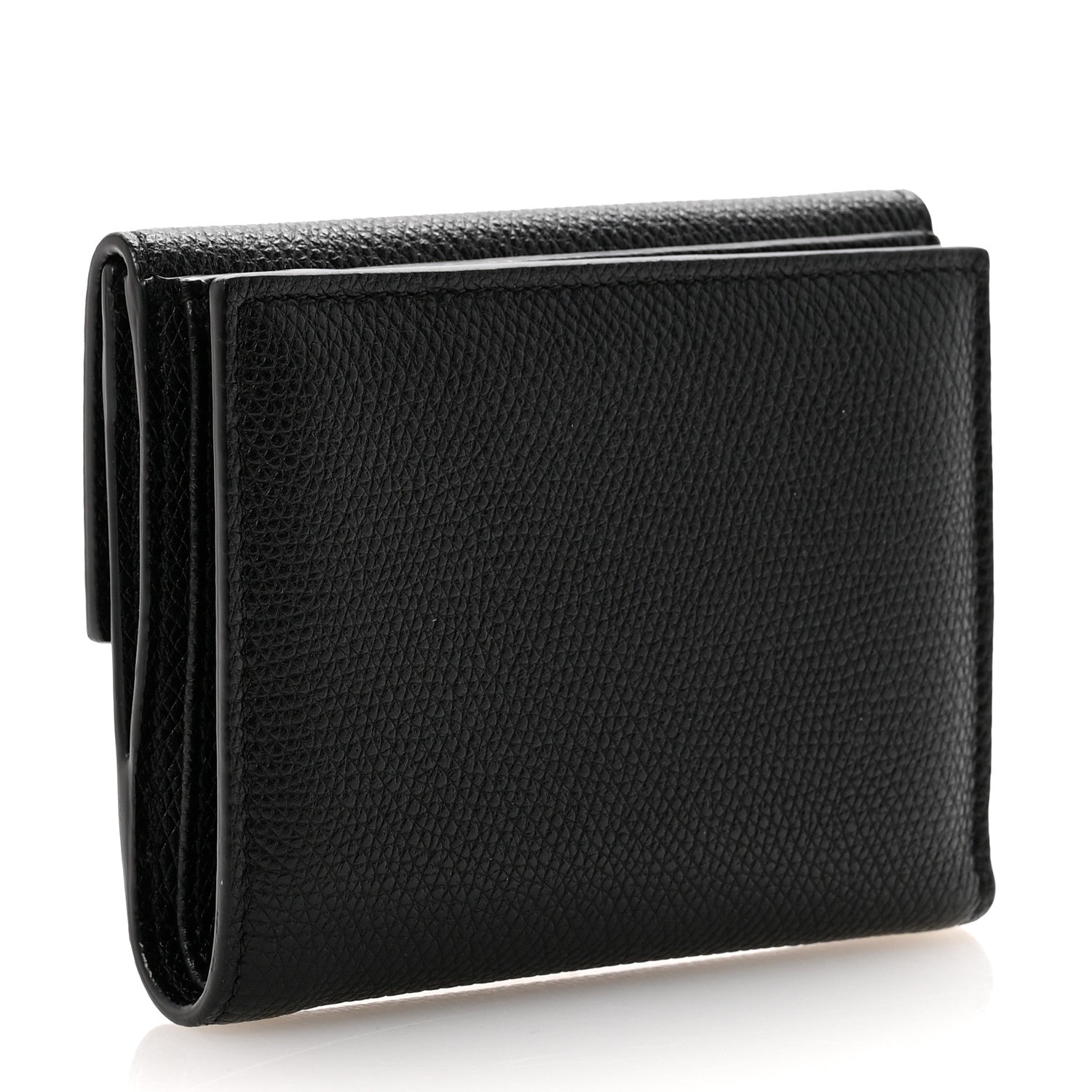 Valentino Garavani Grainy Calfskin VSling Compact Wallet Black 3 of 6