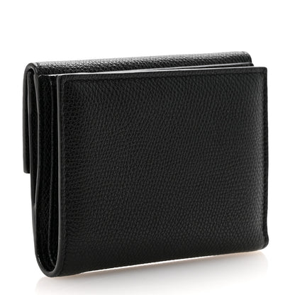 Valentino Garavani Grainy Calfskin VSling Compact Wallet Black 3 of 6