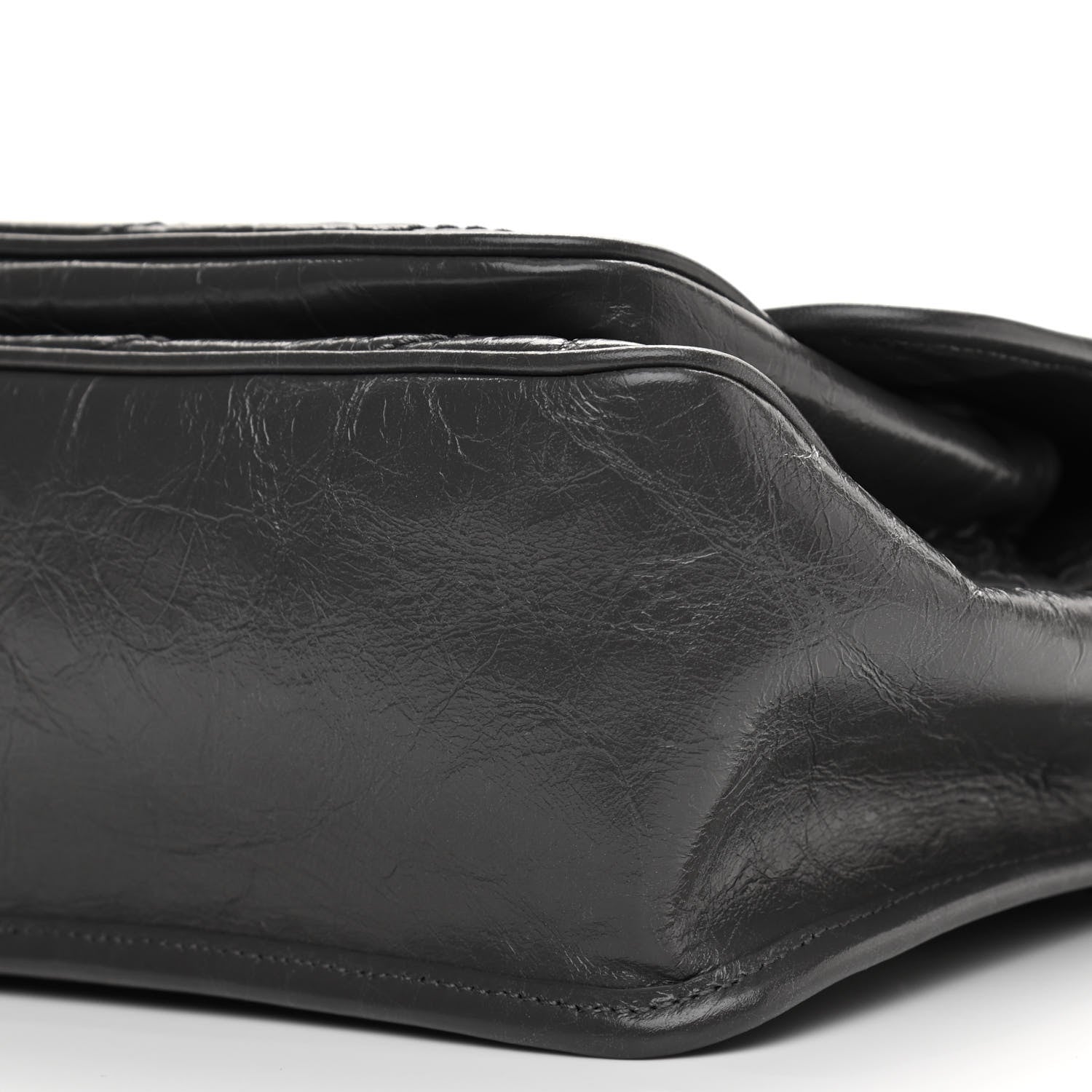 Saint Laurent Crinkled Calfskin Matelasse Monogram Medium Niki Chain Satchel Storm 10 of 10