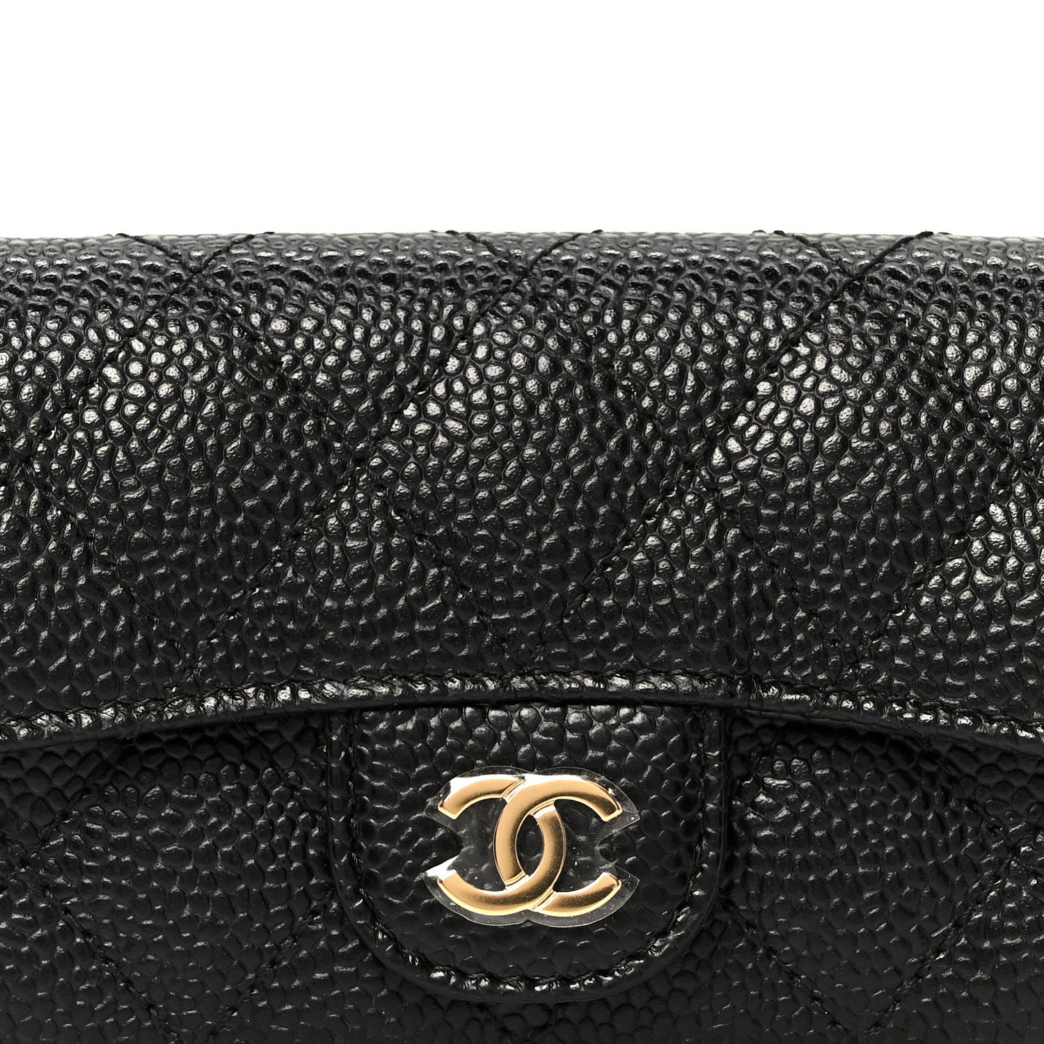 Chanel Caviar Quilted Flap Card Holder Black 9 of 10