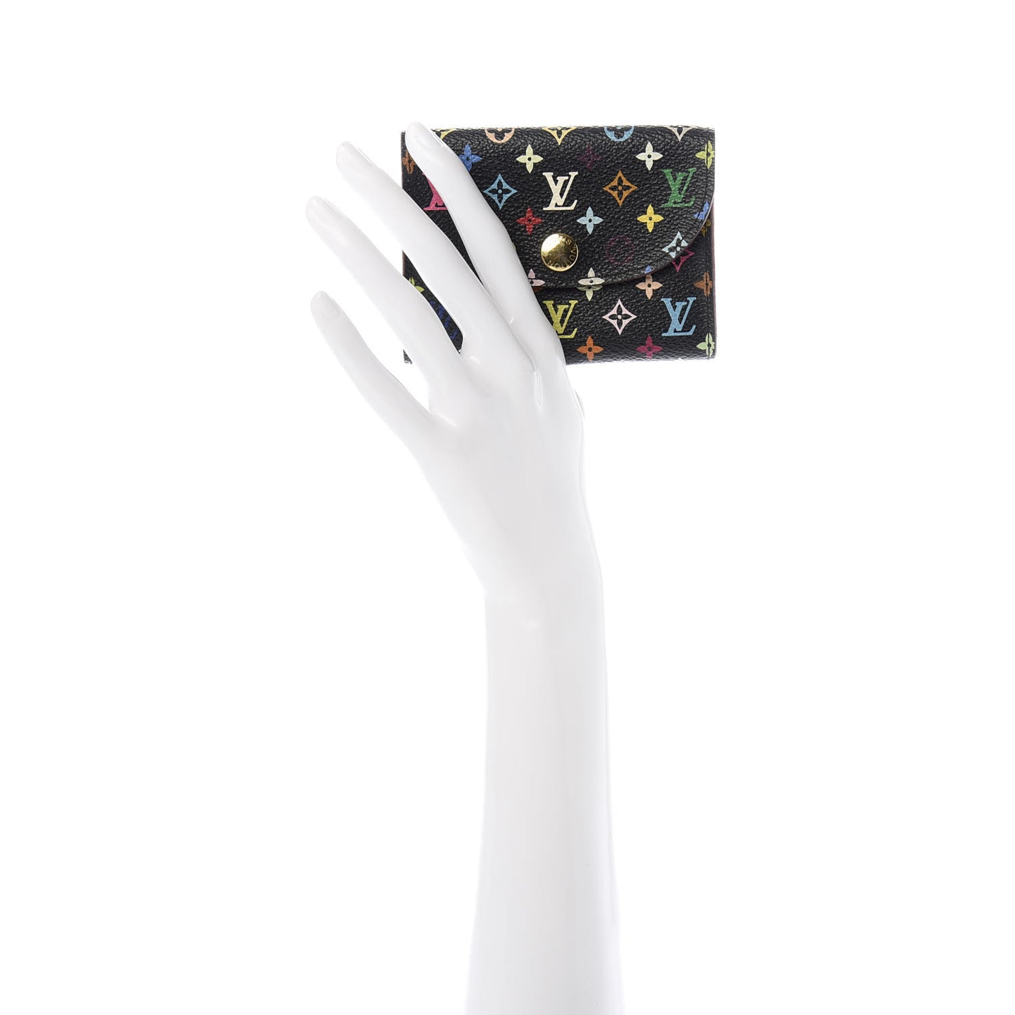 Monogram Multicolor Business Card Holder Black Grenade