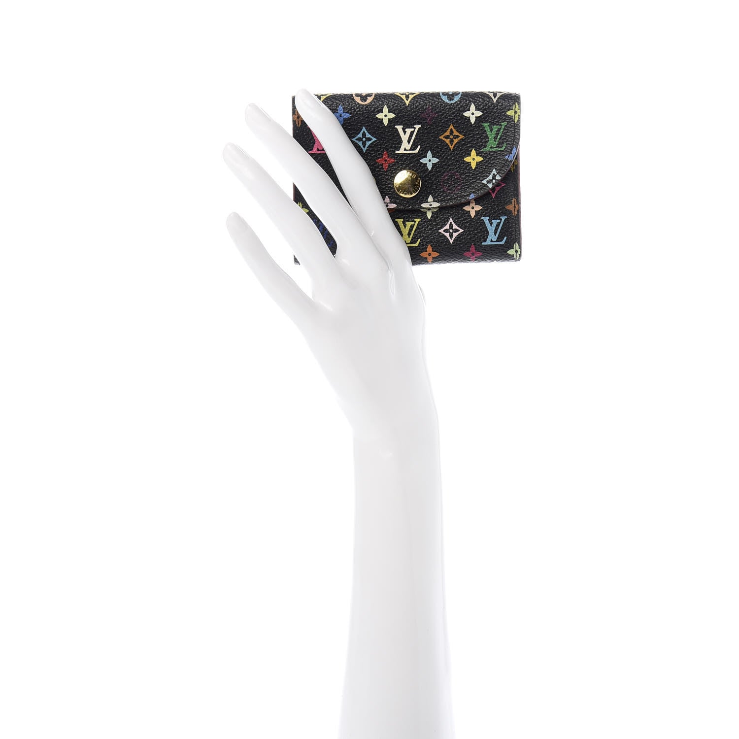 Louis Vuitton Monogram Multicolor Business Card Holder Black Grenade 2 of 8