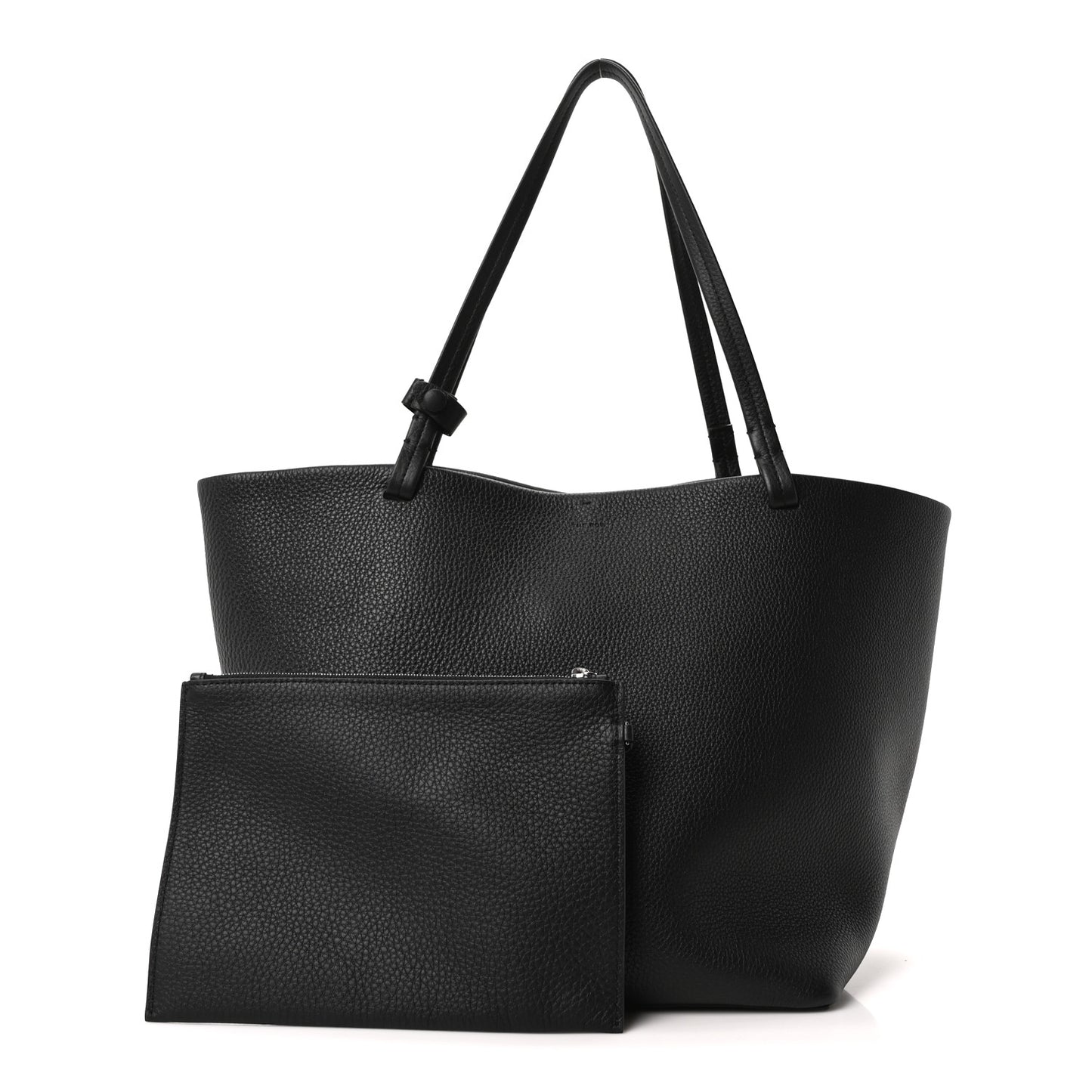 Grained Calfskin Park Tote Three Black