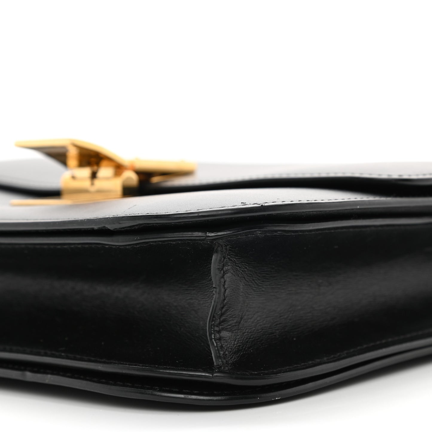 Box Calfskin Medium Classic Box Flap Bag Black