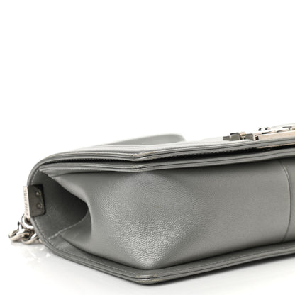 Chanel Metallic Caviar Quilted Medium Boy Flap Silver 9 of 10