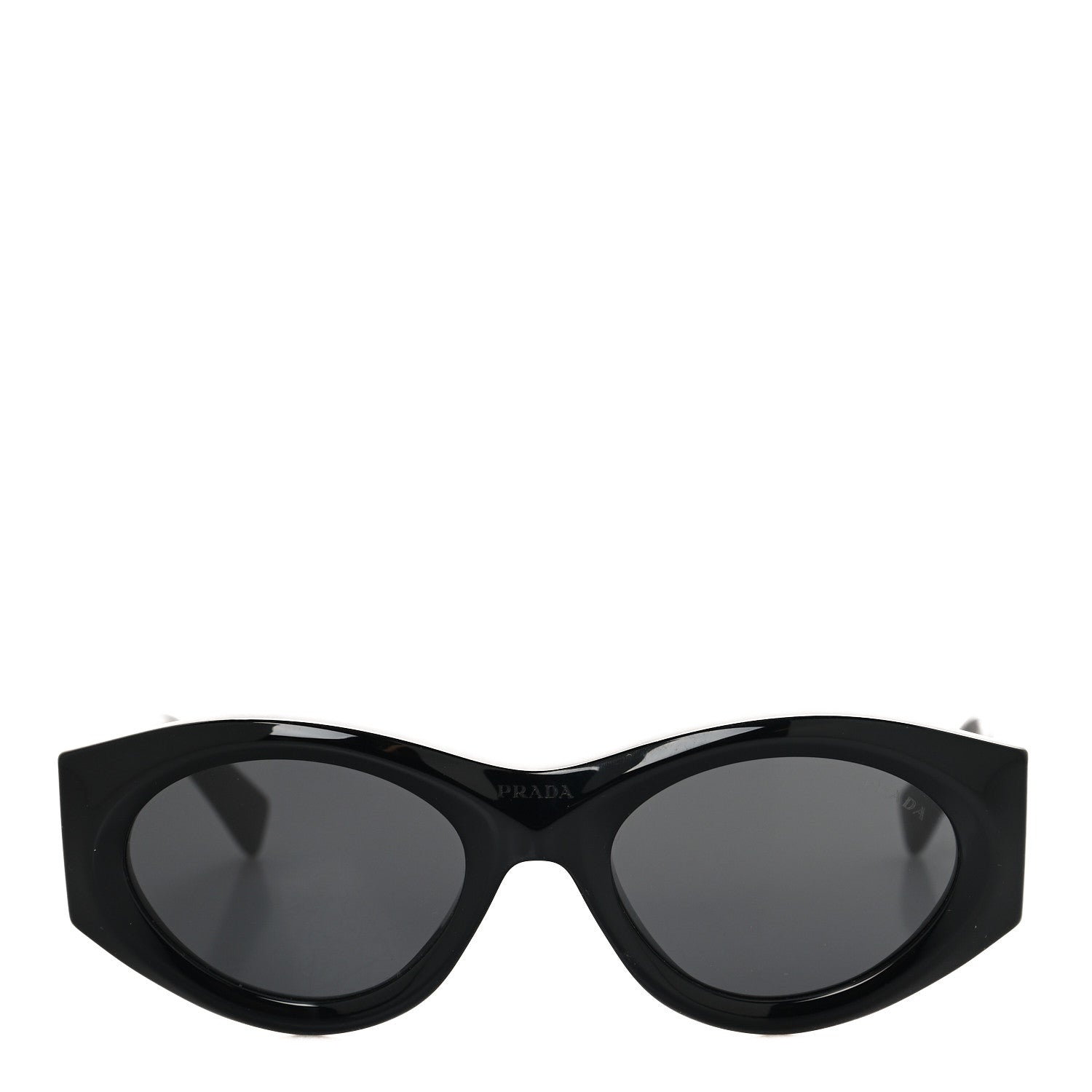 Prada Acetate Oval Symbole Sunglasses SPR 20Z Black 2 of 7