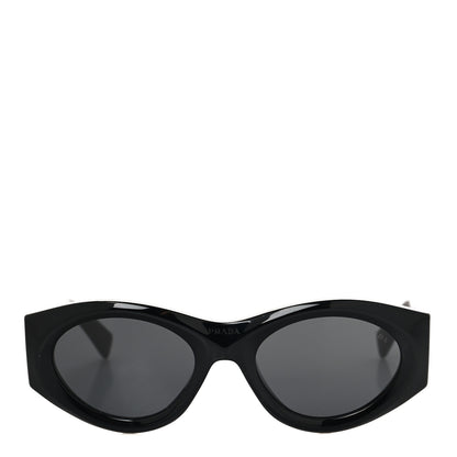 Prada Acetate Oval Symbole Sunglasses SPR 20Z Black 2 of 7