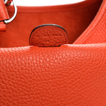 Hermes Taurillon Clemence Evelyne III PM Orange Poppy 8 of 8