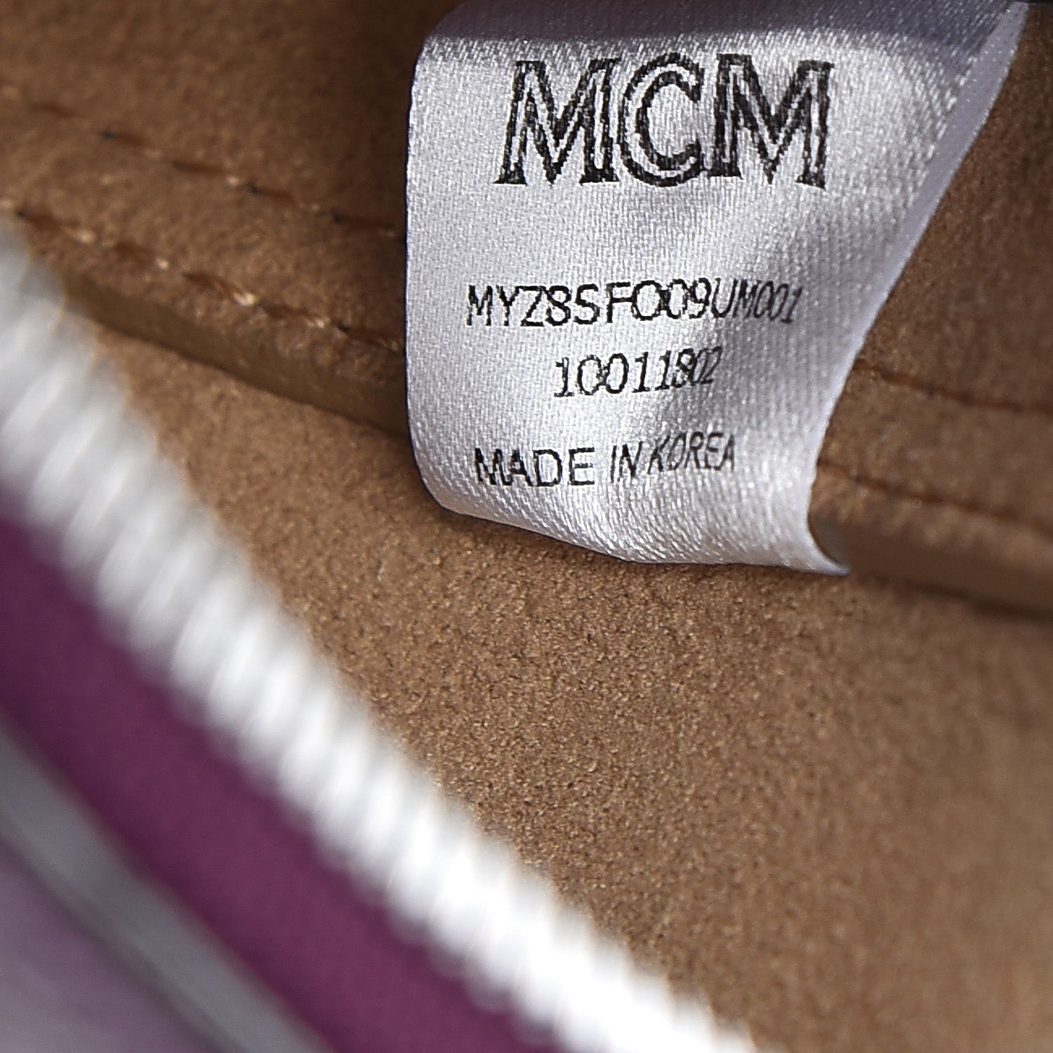 MCM Grained Calfskin Milla Double Crossbody Bag Purple 12 of 12