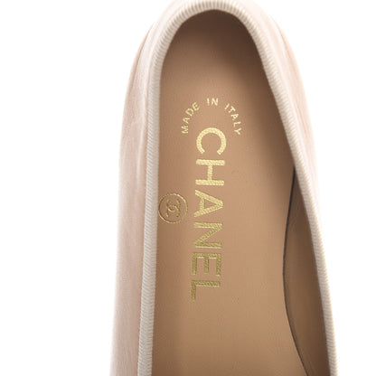 Chanel Lambskin Cap Toe Ballerina Flats 35 Beige Black 7 of 9