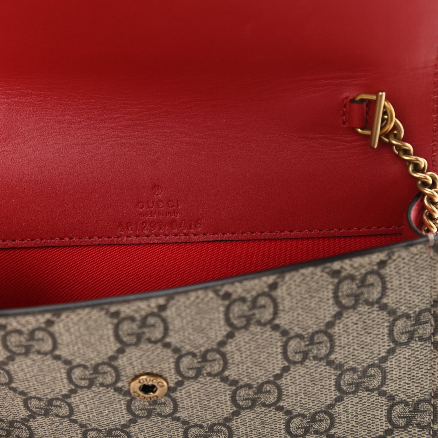Gucci GG Supreme Monogram Mini Cherry Chain Bag 6 of 8