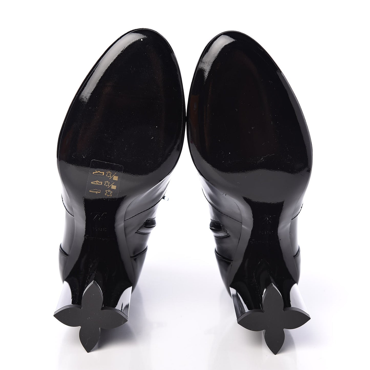 Patent Silhouette Ankle Boots 38.5 Black