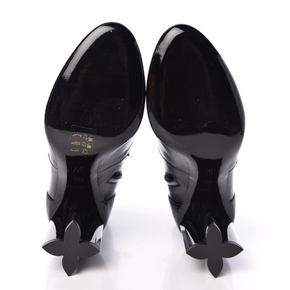 Louis Vuitton Patent Silhouette Ankle Boots 38.5 Black 5 of 9