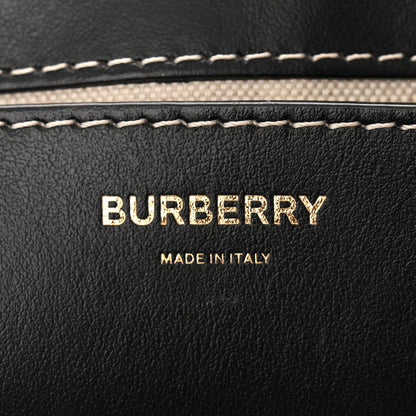 Burberry Canvas Horseferry Print Note Crossbody Bag Grey Black 6 of 13