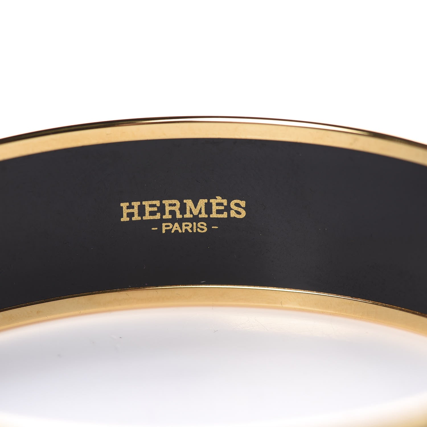 Hermes Enamel Printed Wide Balcons du Guadalquivir Bracelet 70 Gold 4 of 6