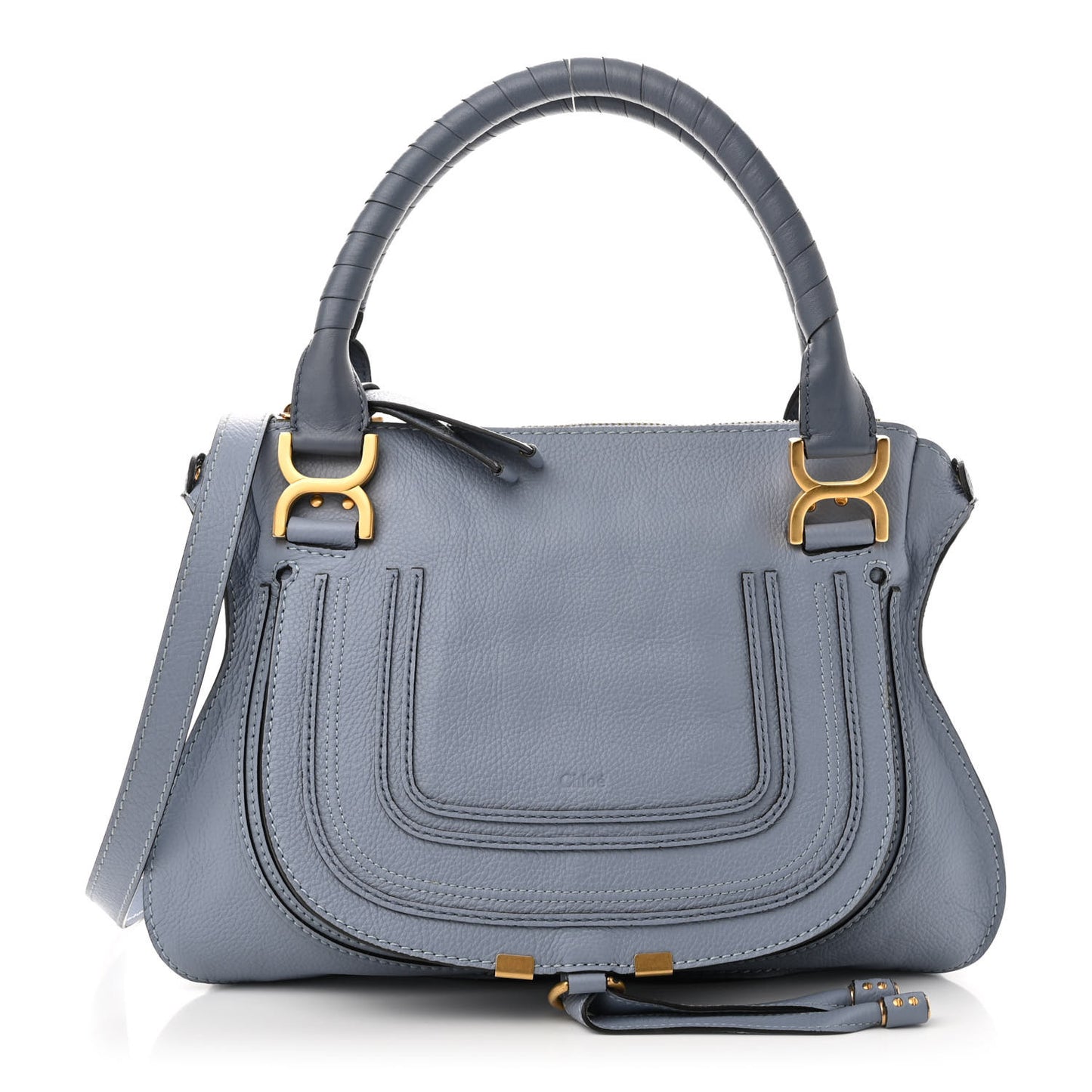 Calfskin Medium Marcie Satchel Street Blue