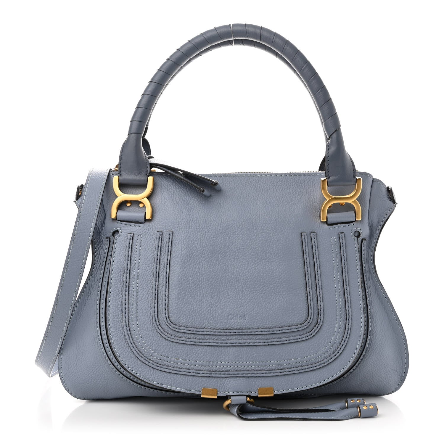 Chloe Calfskin Medium Marcie Satchel Street Blue 1 of 9