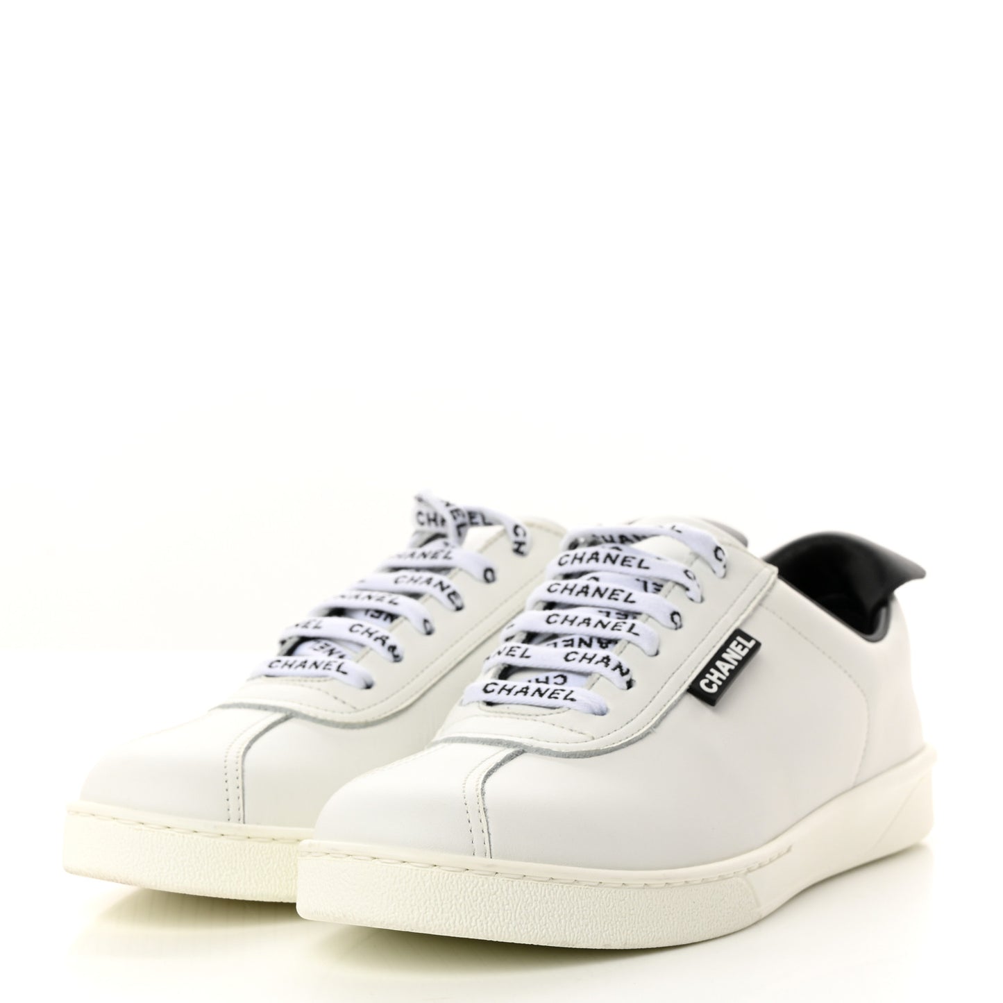 Calfskin CC Womens Sneakers 39.5 White